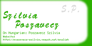 szilvia poszavecz business card